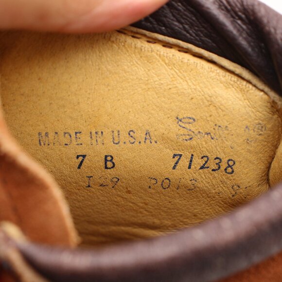 Vintage Jcpenny Women’s Size 7 B  Brown Leather Hiking Boots Made in USA - Picture 3 of 11